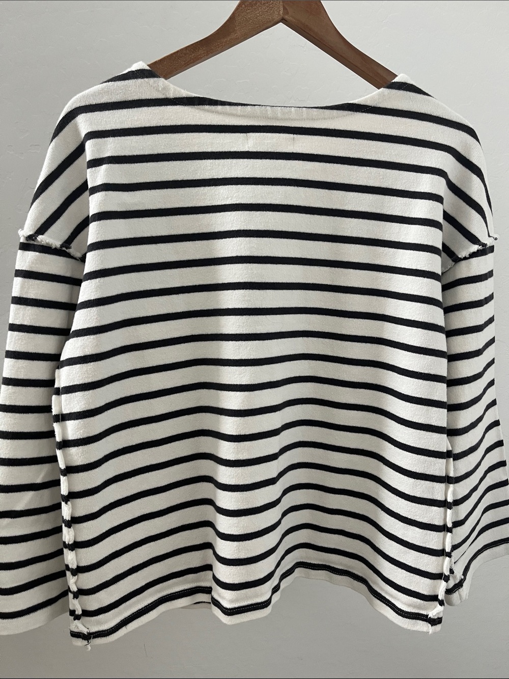 Madewell Black & White Striped Boat Top - Picture 3 of 5